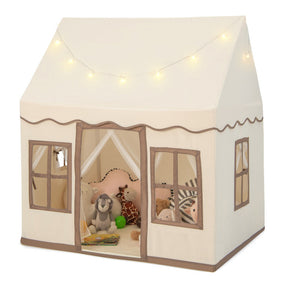 Toddler Large Playhouse with Star String Lights for Reading and Napping