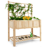 Wooden Raised Garden Bed Planter Box for Patio & Garden