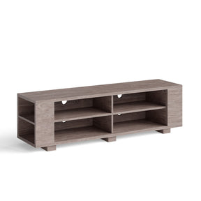 Wooden TV Stand with 8 Shelves for TVs up to 65 Inch Flat Screen