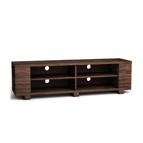 Wooden TV Stand with 8 Shelves for TVs up to 65 Inch Flat Screen