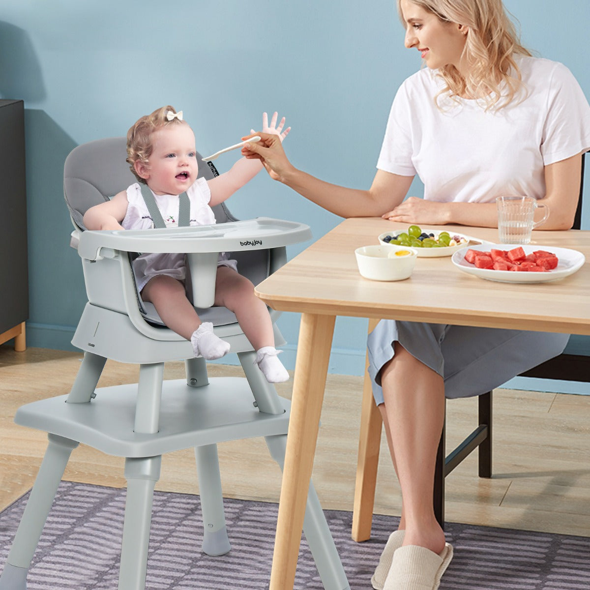 8 in 1 Building Block Table with Removable Washable Tray for Baby