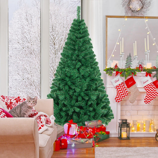 1.8M Artificial Christmas Tree Xmas Pine Tree with Solid Metal Legs