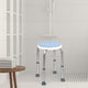 360° Rotating Shower Stool with 6 Height & Anti-Slip Rubber Tips