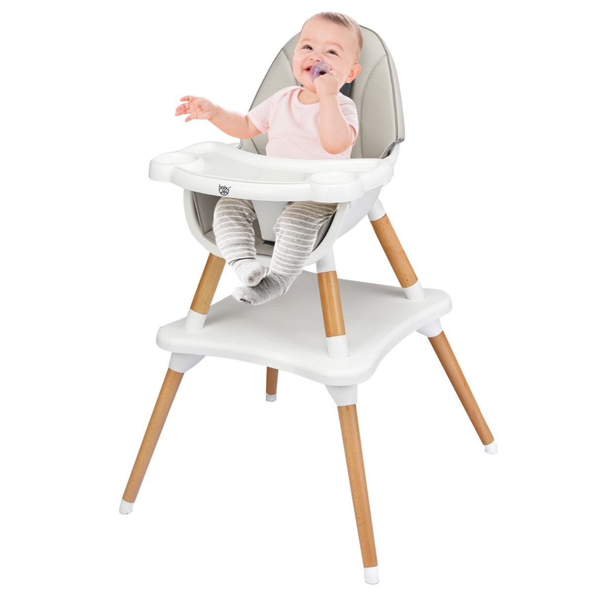 5-in-1 Convertible Wooden High Chair for Toddlers