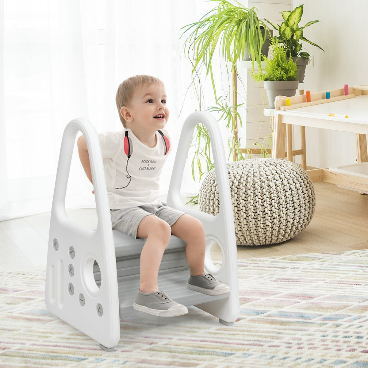 kids step stool for Toddler with Non-slip Design