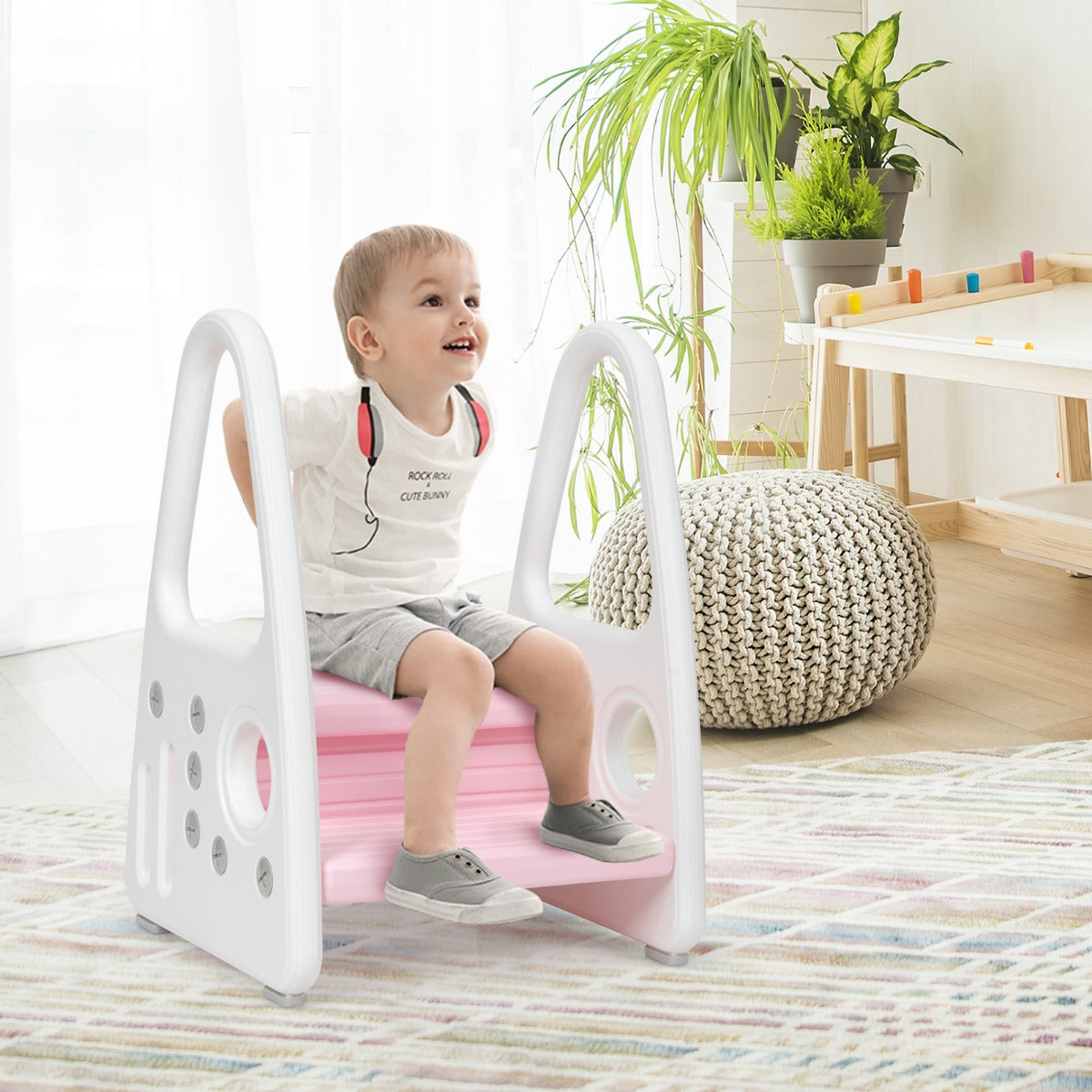 kids step stool for Toddler with Non-slip Design