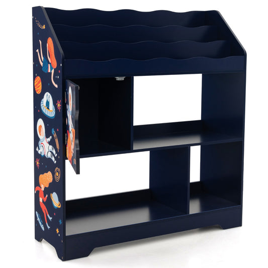 Toy Storage Organizer Display Stand for Playroom-Blue