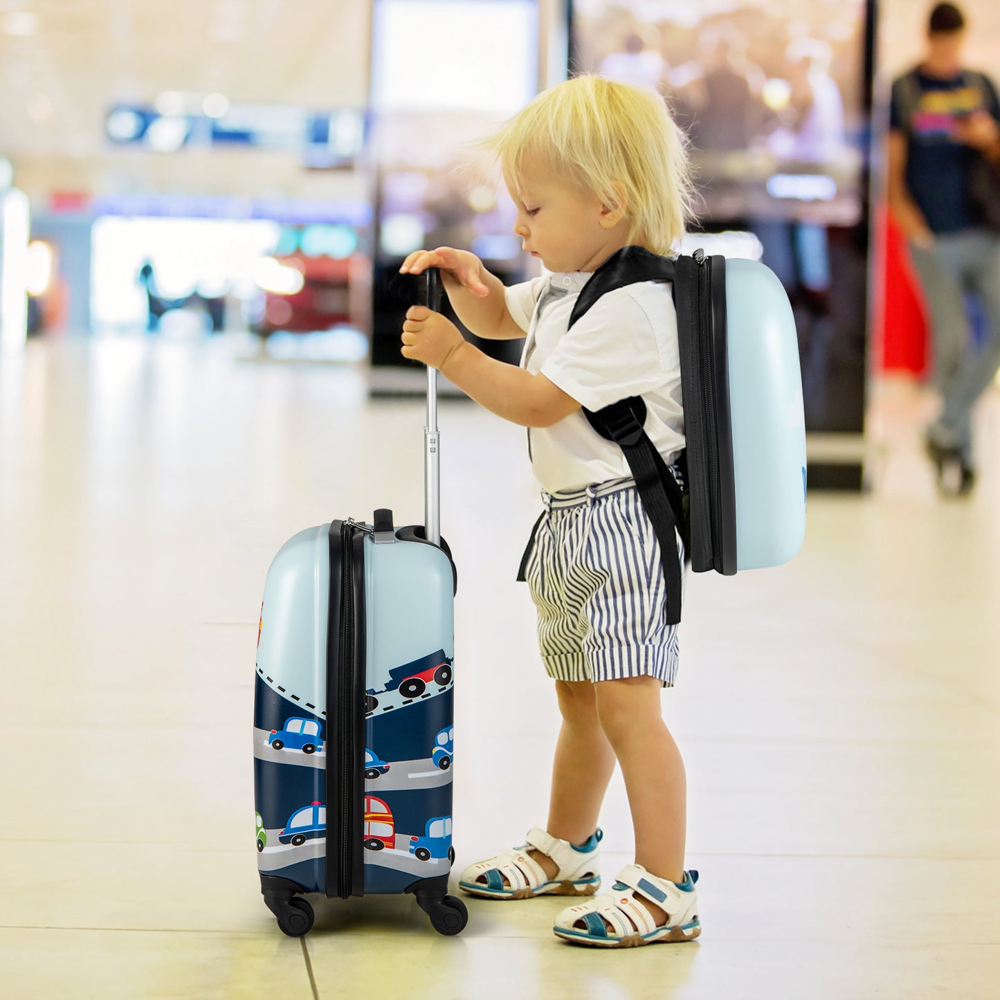 2-Piece Carry-on Luggage Set with Spinner Wheels for Children