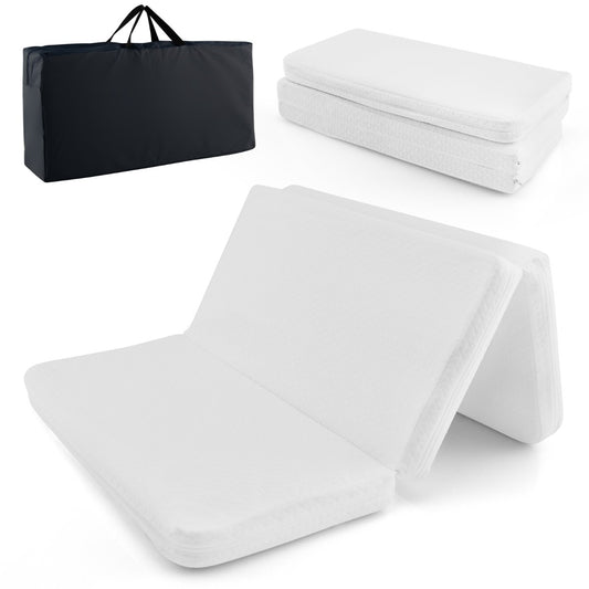 Tri-fold Baby Foam Mattress with Carrying Bag for Travel