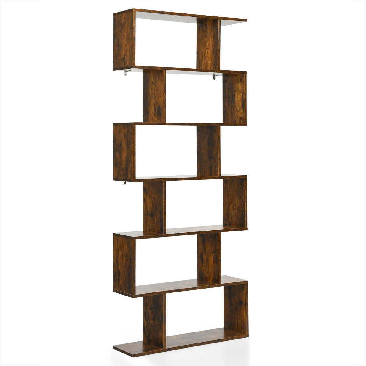 6-Tier Bookshelf with Anti-Tipping Device for Office