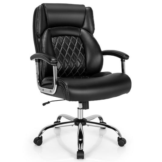 Height Adjustable Executive Chair with Upgraded Padded Armrest for Home/Office