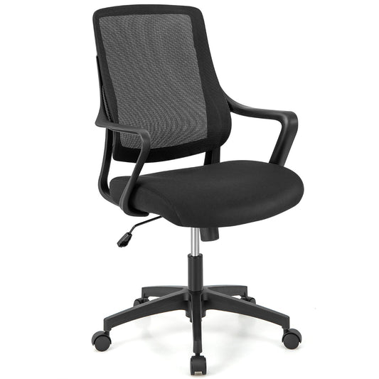 Ergonomic Office Chair with Curved Backrest & Armrest