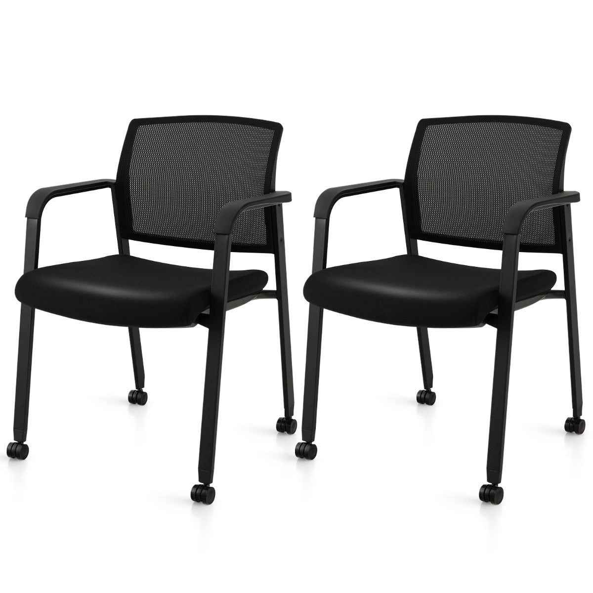 Office Mesh Chairs with Armrests and Wheels