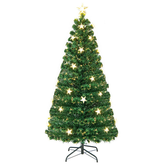 150CM/180CM Pre-Lit Christmas Tree with 8 Lighting Modes