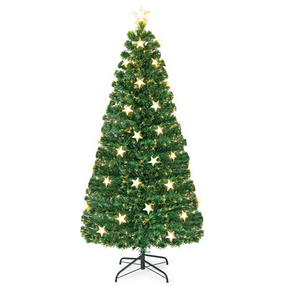 150CM/180CM Pre-Lit Christmas Tree with 8 Lighting Modes