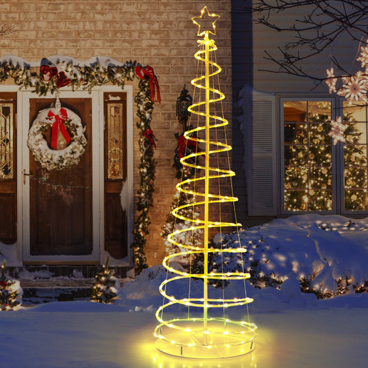 1.83M Spiral Christmas Tree with 135 LED Lights & APP Control