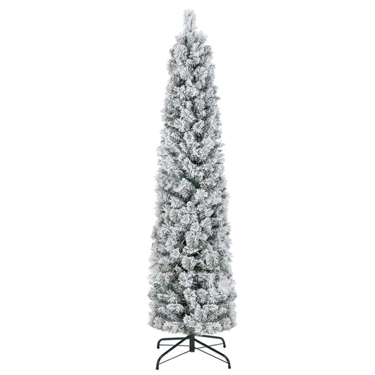 Flocked Xmas Tree with 373 Branch Tips for Decoration