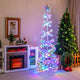 210 cm Outdoor Spiral Christmas Tree with 341 LED Lights for Party