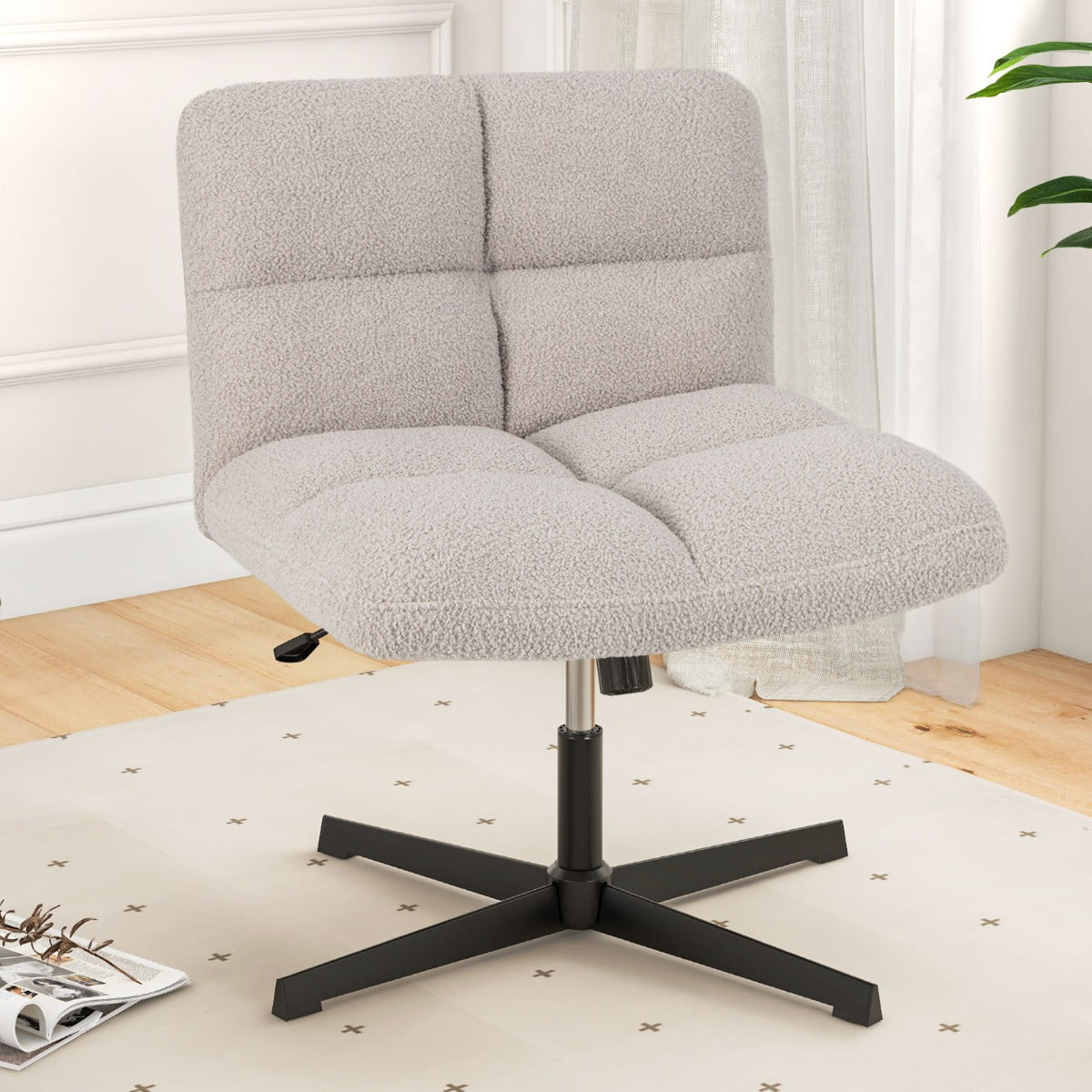 Cross Legged Office Chair with Adjustable Height for Home/Office