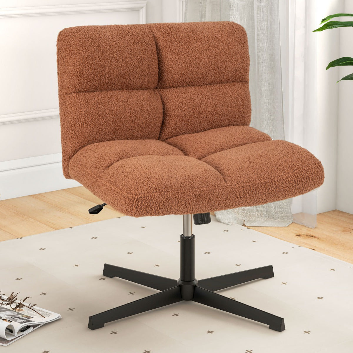 Cross Legged Office Chair with Adjustable Height for Home/Office