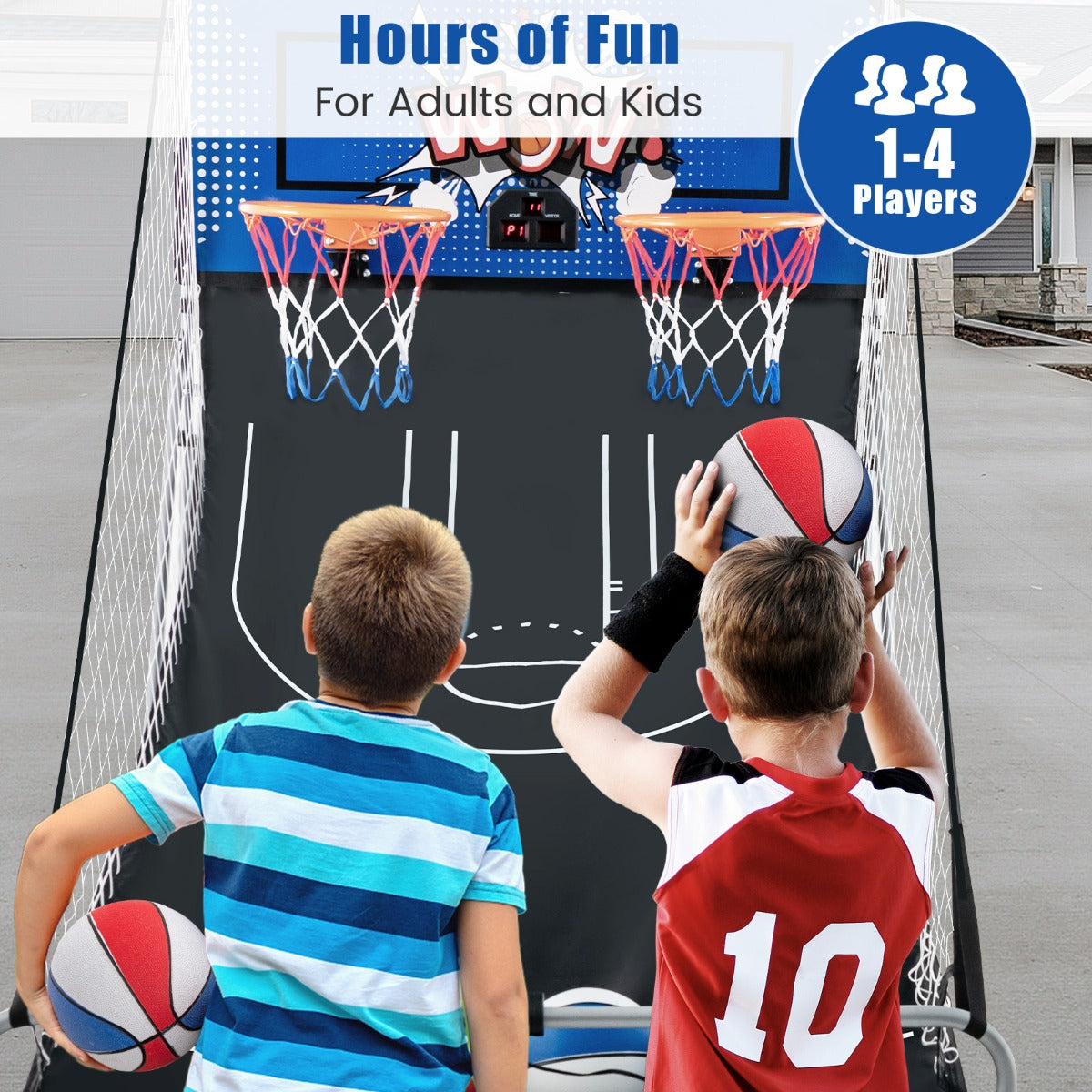 Dual Shot Basketball Arcade Game with 8 Game Modes & Arcade Sound