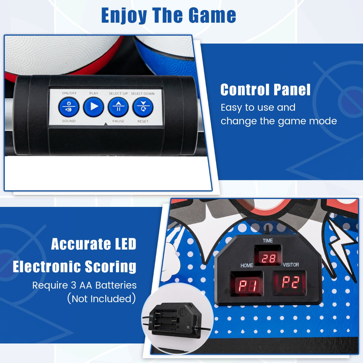 Dual Shot Basketball Arcade Game with 8 Game Modes & Arcade Sound