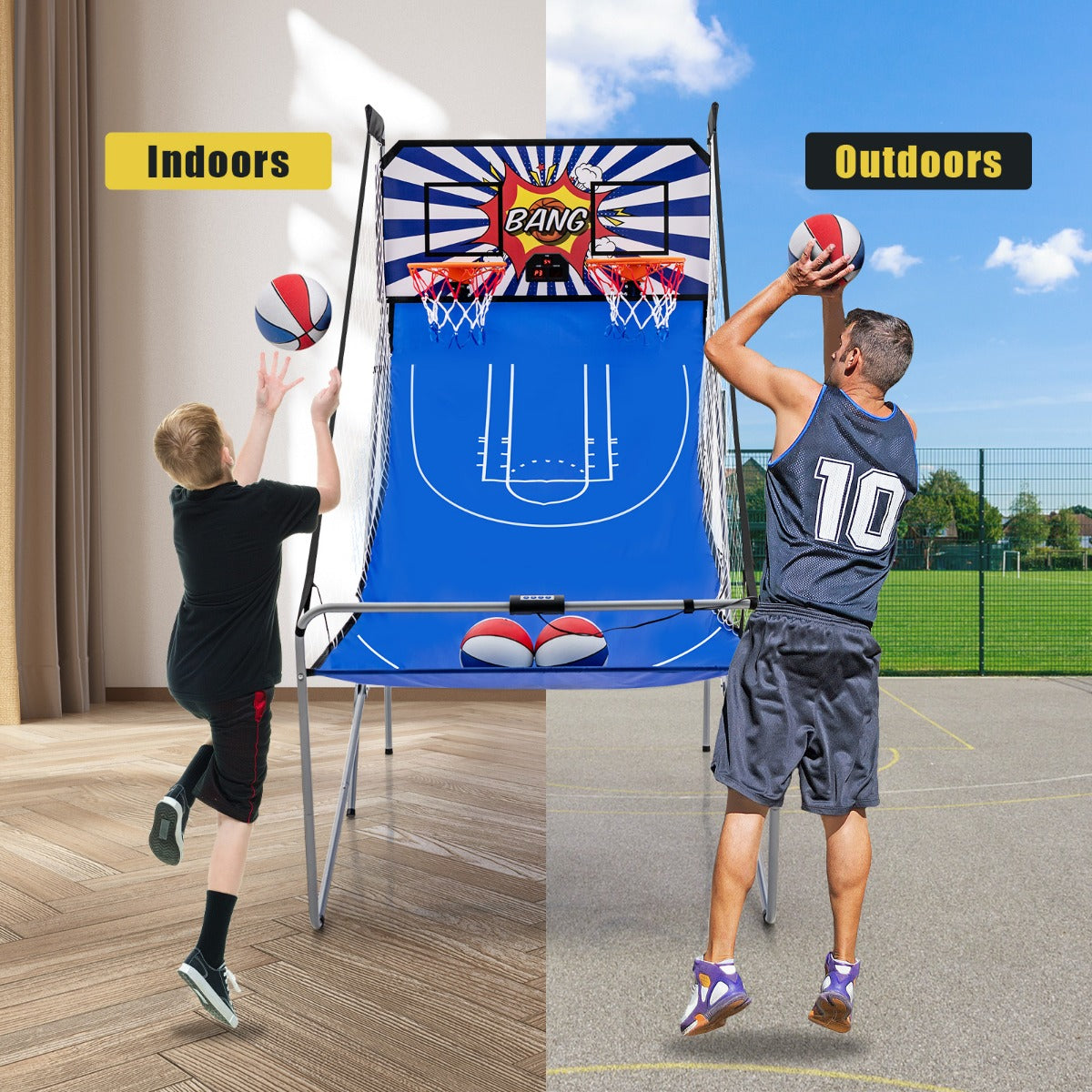 Dual Shot Basketball Arcade Game with 8 Game Modes & Arcade Sound