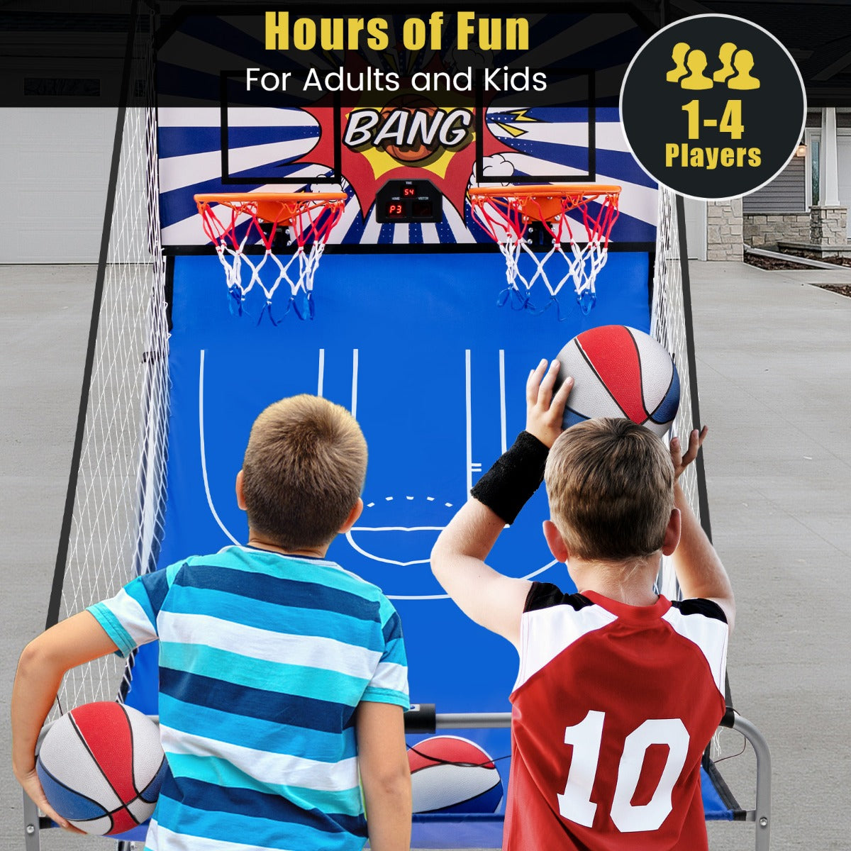 Dual Shot Basketball Arcade Game with 8 Game Modes & Arcade Sound