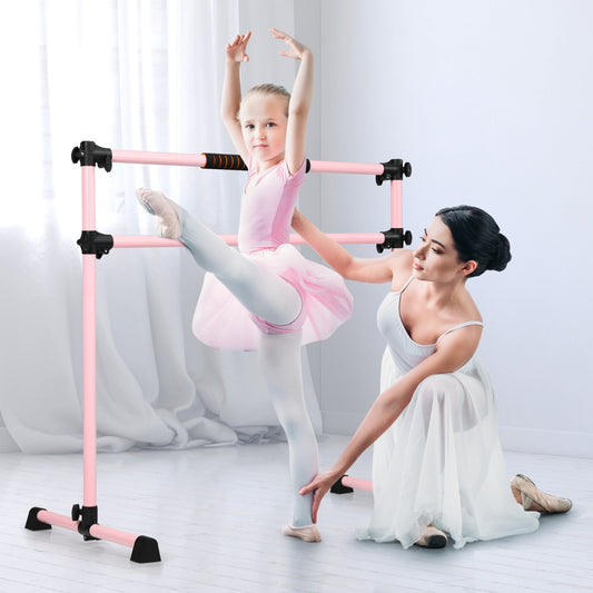 Adjustable Double Stretching Dance Bar for Home Dancing Studio Gym