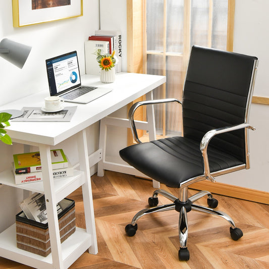 High Back Conference Chair with Armrest and Adjustable Height