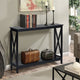 Industrial 2-Tier Narrow Console Table with Storage Shelf for Entryway