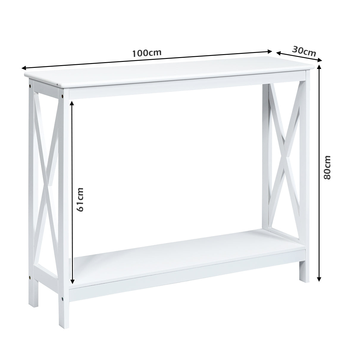 Industrial 2-Tier Narrow Console Table with Storage Shelf for Entryway