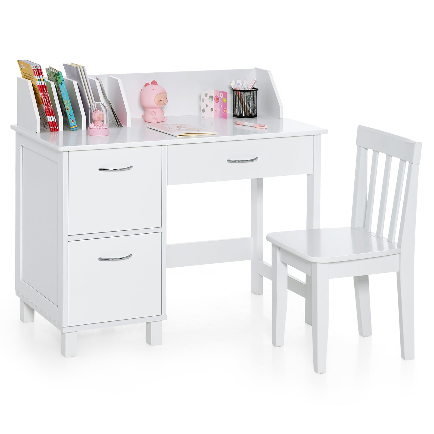 Kids Learning Desk & Chair Set for Bedroom & Study Room