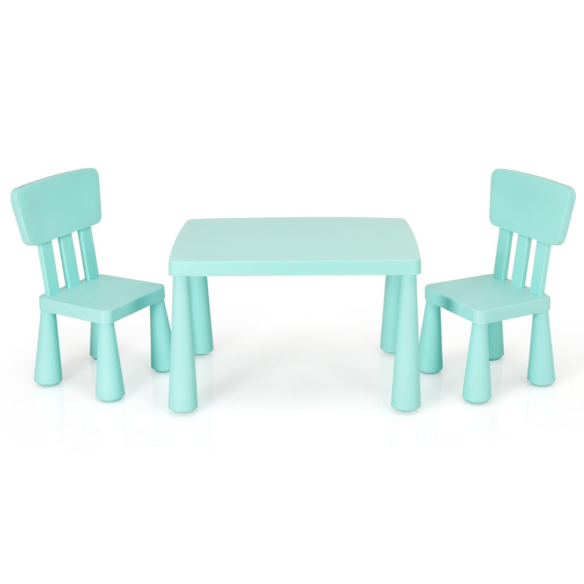 3 Pieces Kids Table and 2 Chairs Set for Reading