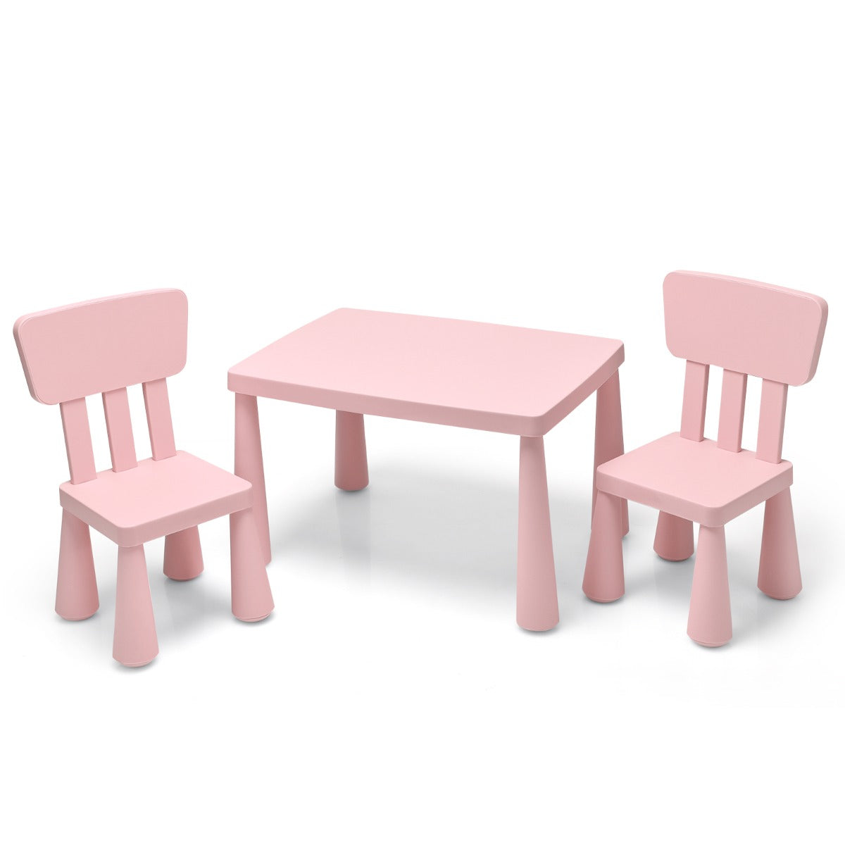 3 Pieces Kids Table and 2 Chairs Set for Reading