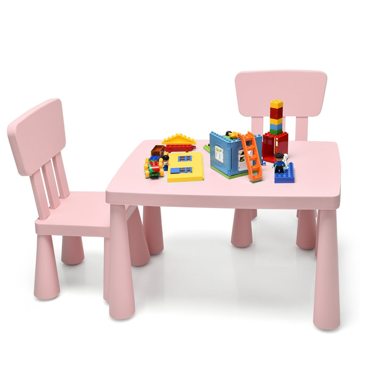 3 Pieces Kids Table and 2 Chairs Set for Reading