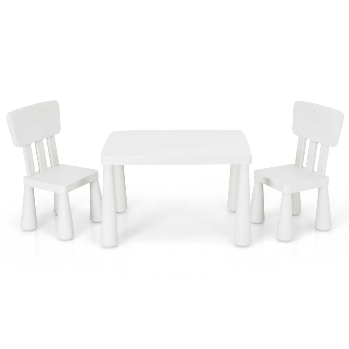 3 Pieces Kids Table and 2 Chairs Set for Reading