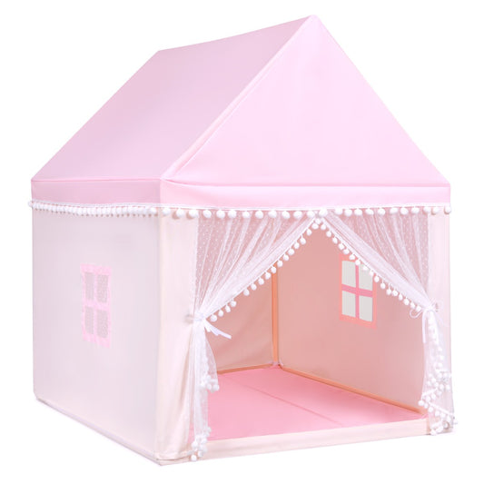 Multipurpose Kids' Playhouse Castle with Solid Wood Frame & Cotton Mat for Boys & Girls