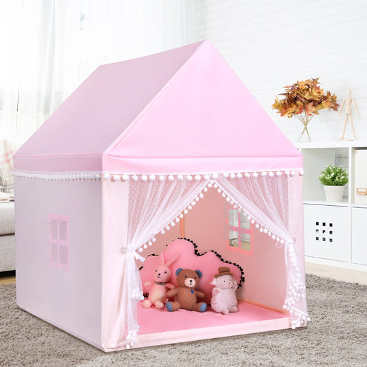 Multipurpose Kids' Playhouse Castle with Solid Wood Frame & Cotton Mat for Boys & Girls