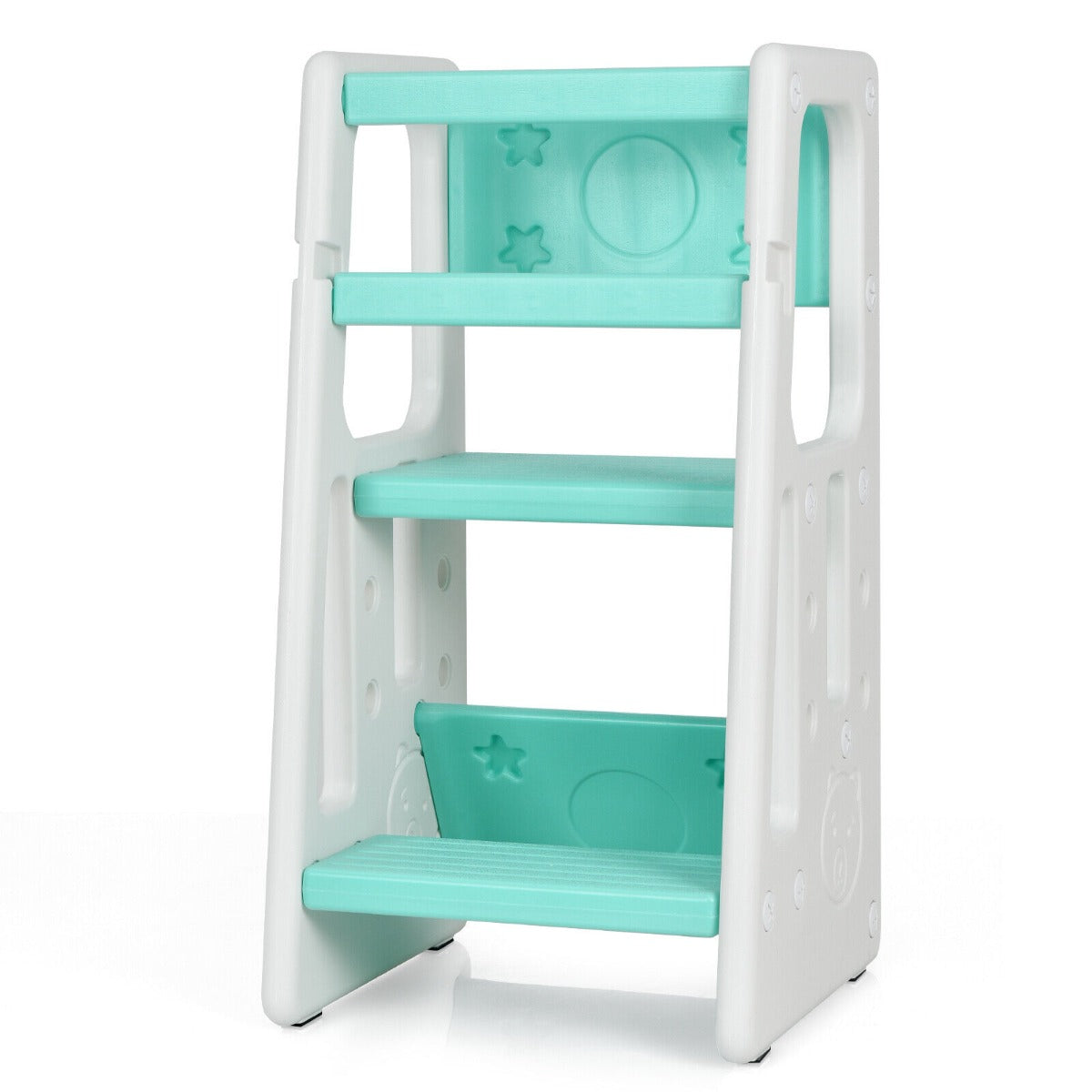 Kids Step Learning Stool with Double Safety Rails for Baby