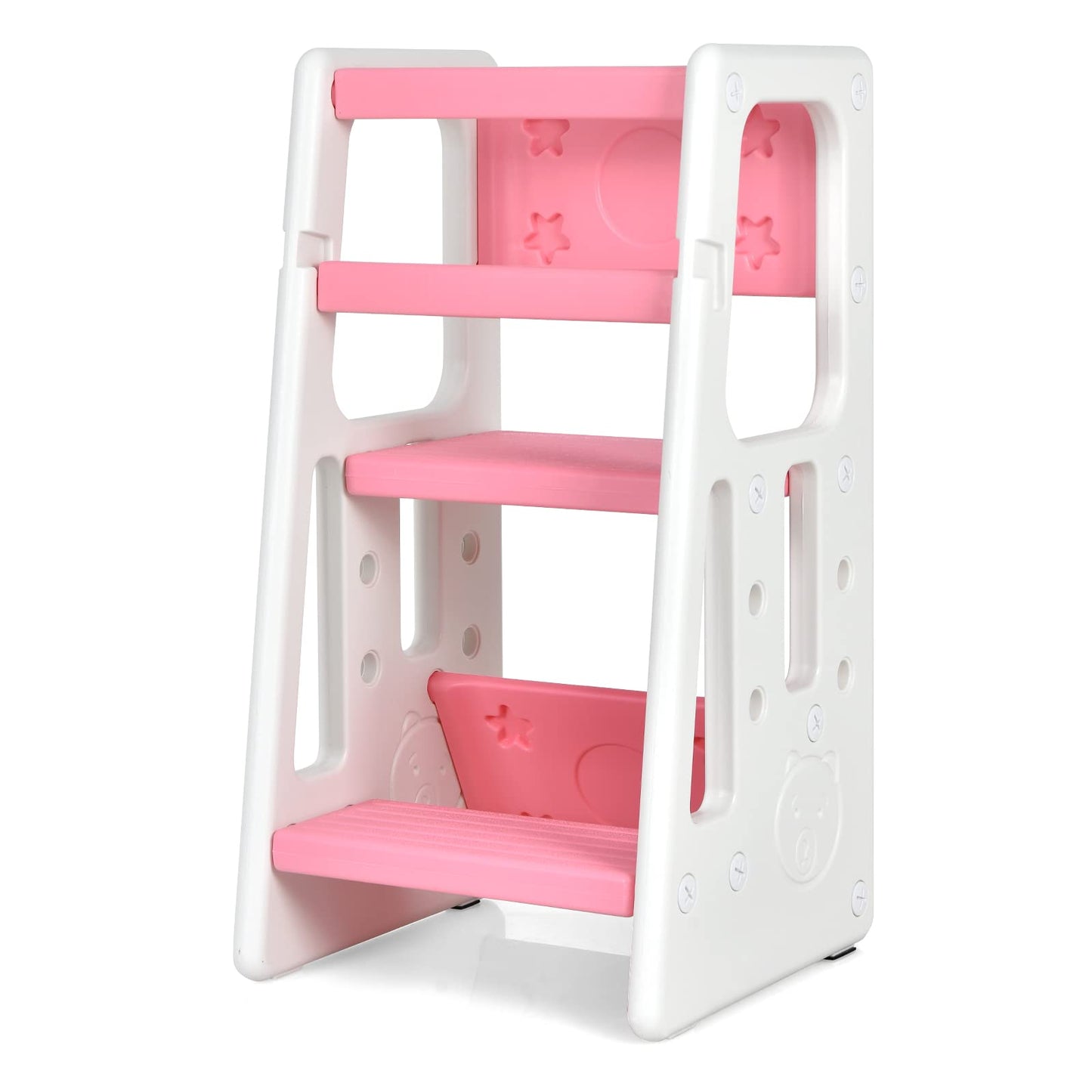 Kids Step Learning Stool with Double Safety Rails for Baby