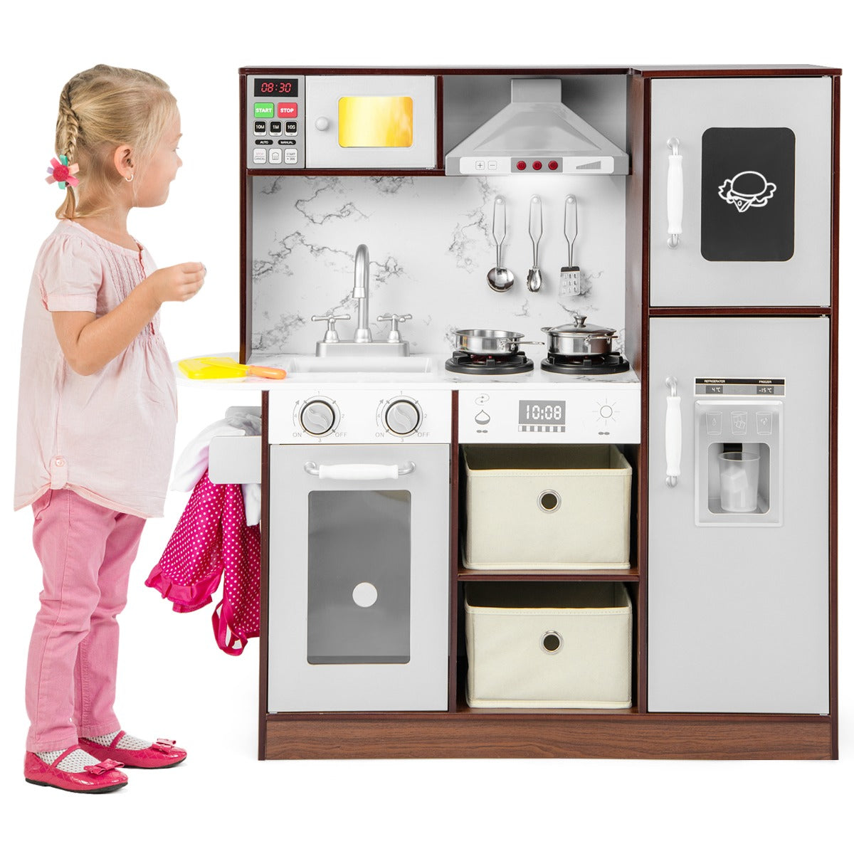 Kids Kitchen Playset with Attractive Lights and Sounds