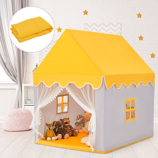 Kids Playhouse With Washable Soft Mat and Mesh Window