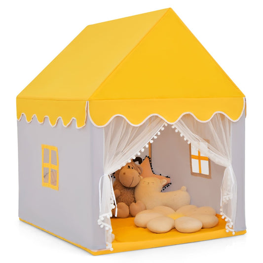 Kids Playhouse With Washable Soft Mat and Mesh Window