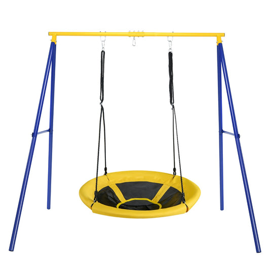 Extra Large A-Frame Steel Swing Stand with Ground Stakes for Indoor and Outdoor