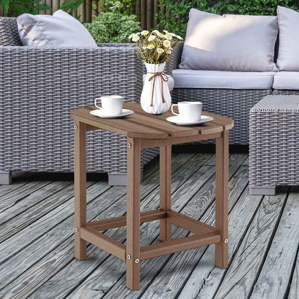 OutdoorWeather-Resistant Side Table for Garden/Poolside/Backyard