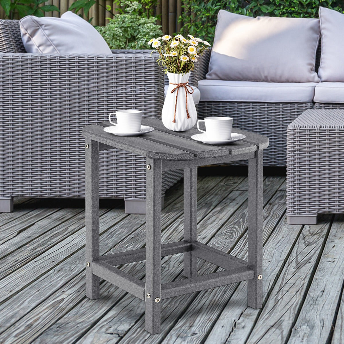 OutdoorWeather-Resistant Side Table for Garden/Poolside/Backyard