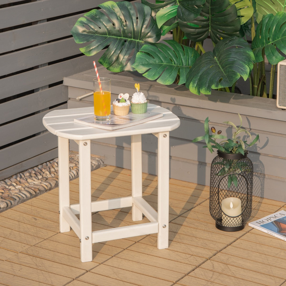 OutdoorWeather-Resistant Side Table for Garden/Poolside/Backyard