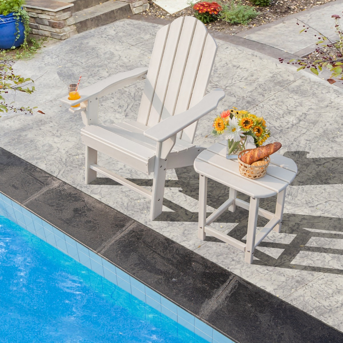 OutdoorWeather-Resistant Side Table for Garden/Poolside/Backyard