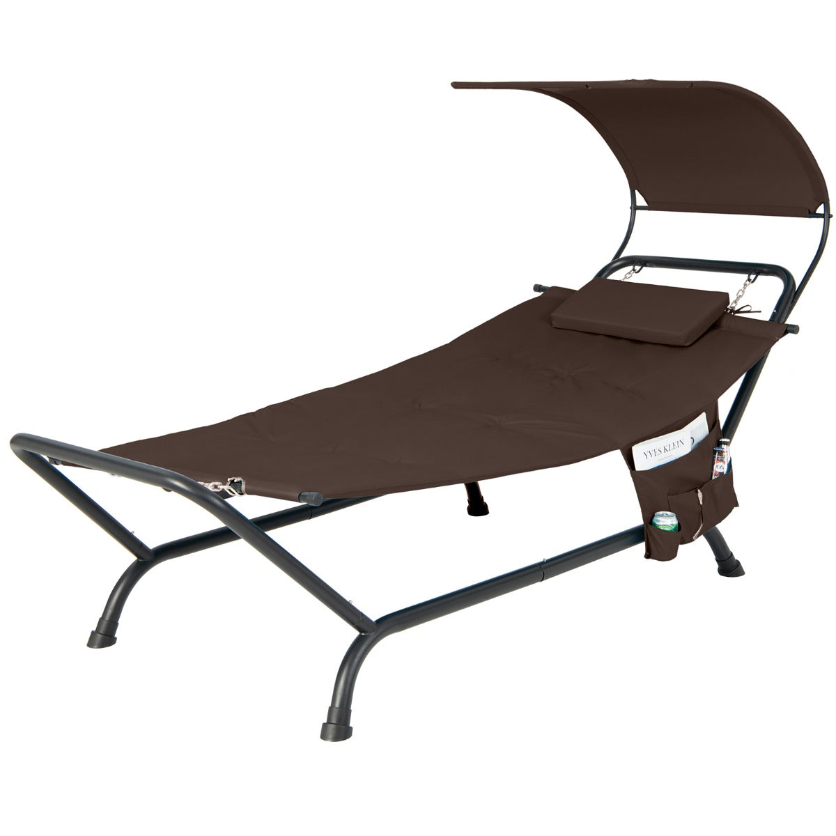 Patio Hanging Chaise Lounge Chair with Storage Bag